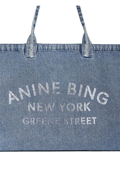 leo denim tote bag woman blue ANINE BING | A-13-11857WHD59